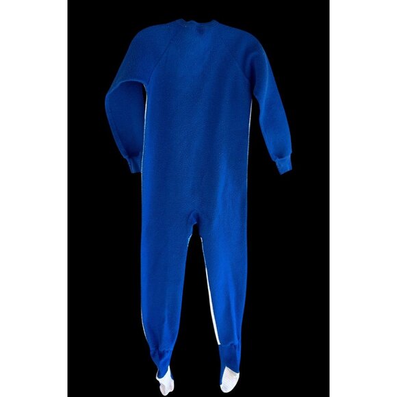 Disney Aladdin 1992 Fleece Pajamas Sleeper Suit Blue Kids 12 Footsie Genie Read* - Picture 12 of 13